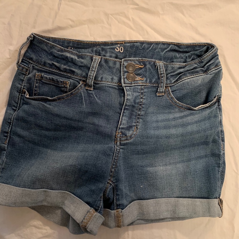So high rise denim shorts